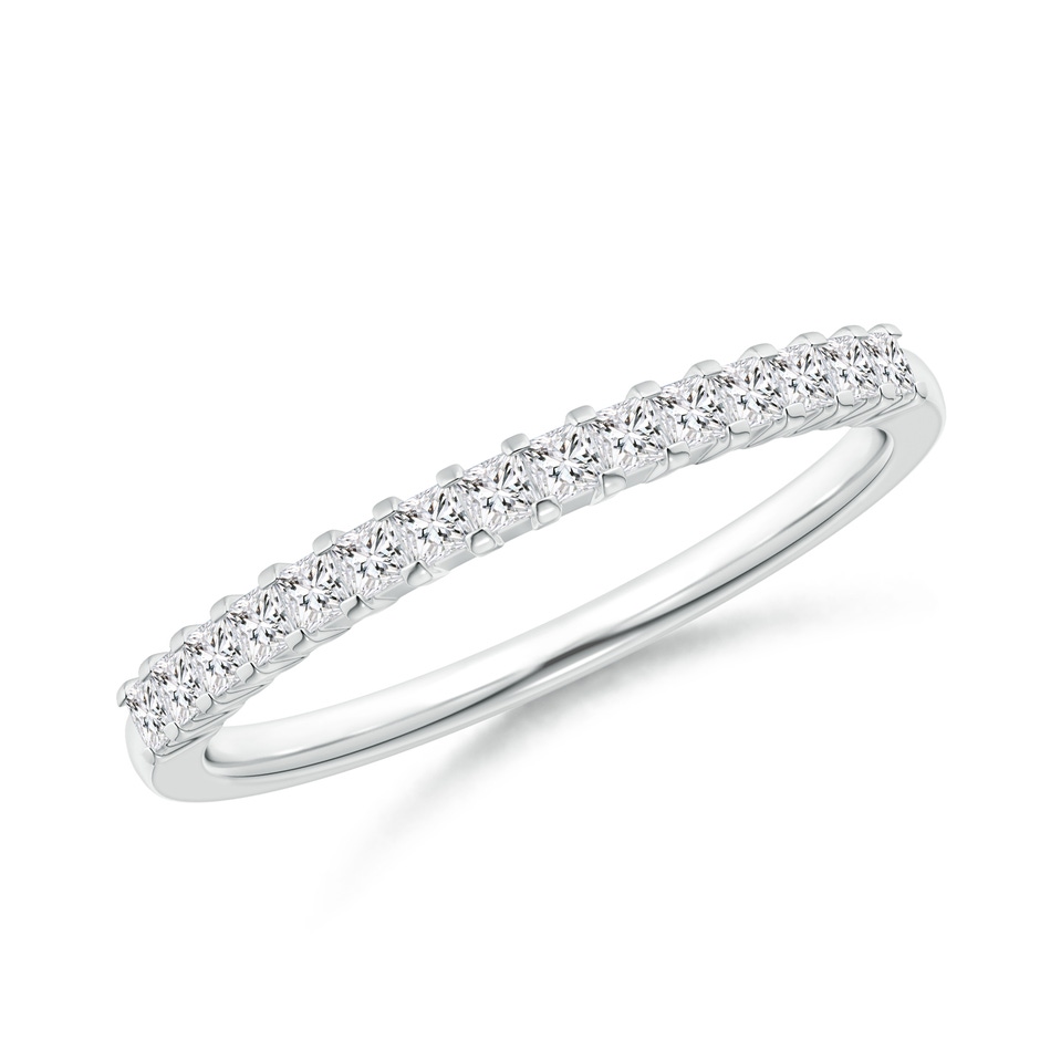 1.5mm HSI2 Princess Diamond Semi Eternity Classic Wedding Ring in White Gold 