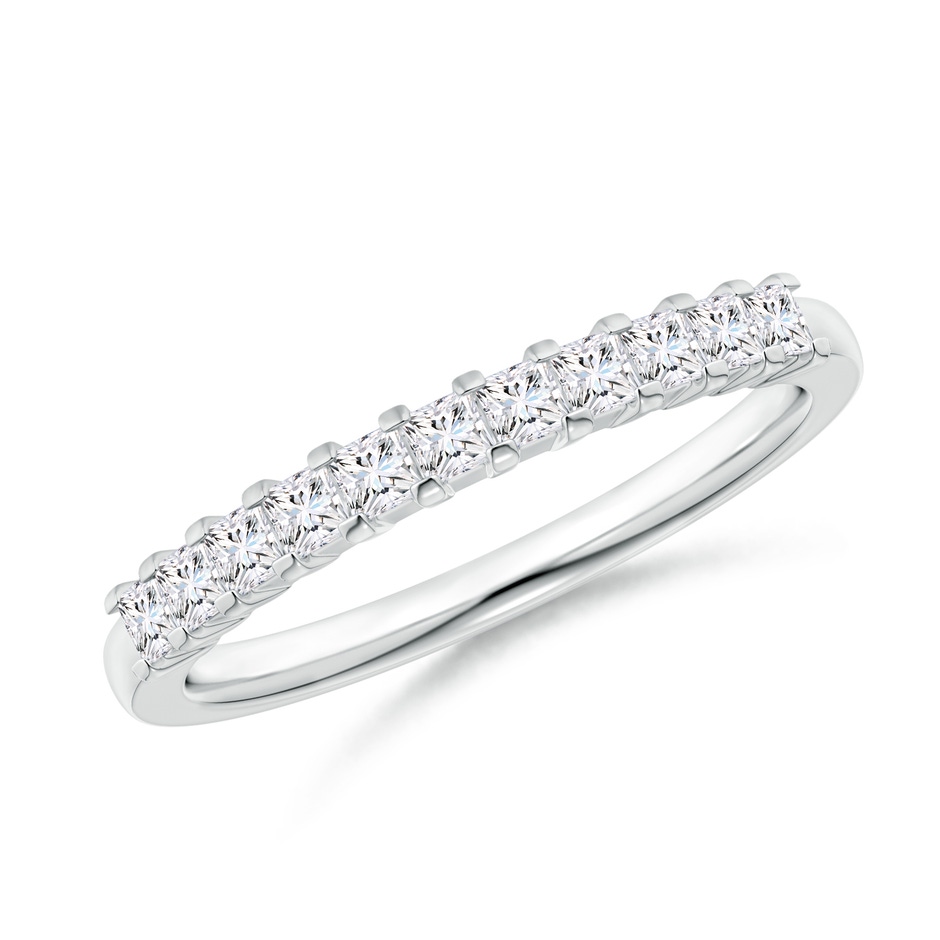 1.9mm GVS2 Princess Diamond Semi Eternity Classic Wedding Ring in White Gold 