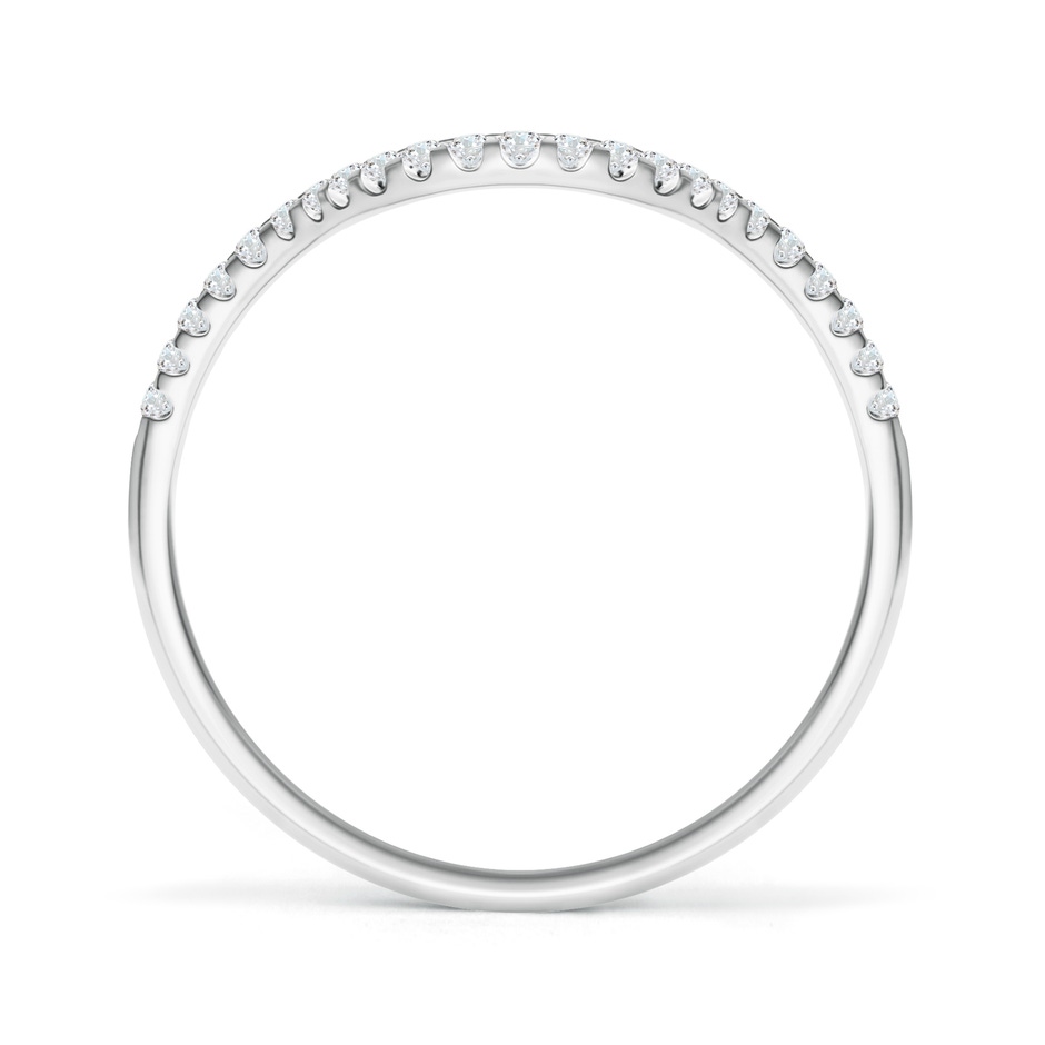 1.1mm GVS2 Prong Set Diamond Curved Wedding Ring for Women in 18K White Gold side 199