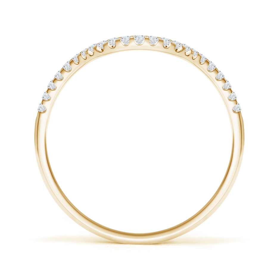 1.1mm GVS2 Prong Set Diamond Curved Wedding Ring for Women in 18K Yellow Gold side 199