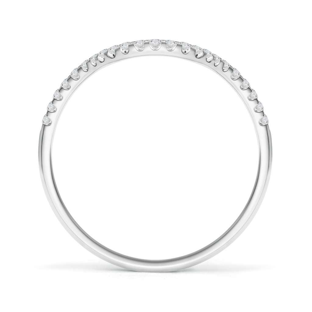 1.1mm HSI2 Prong Set Diamond Curved Wedding Ring for Women in White Gold - side 199