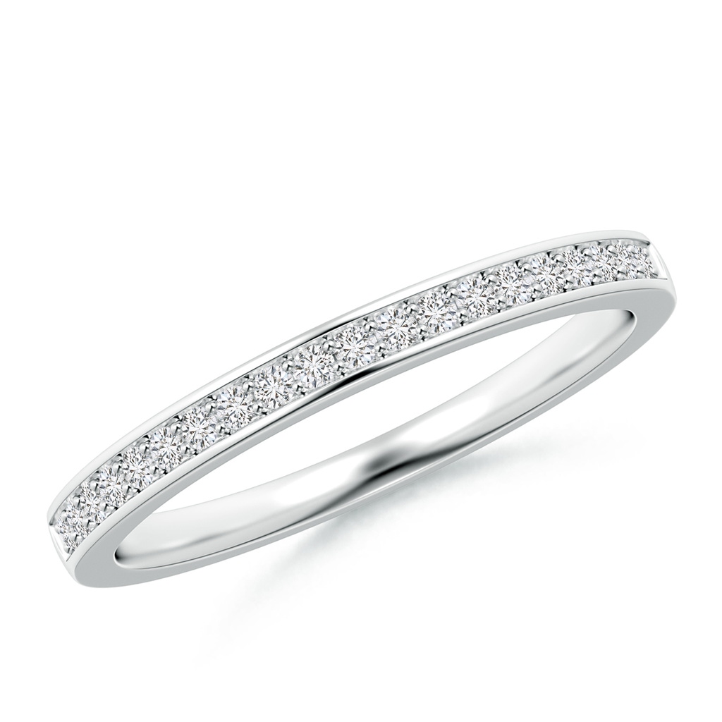 1.2mm HSI2 Pave Set Half Eternity Women's Diamond Wedding Ring in White Gold