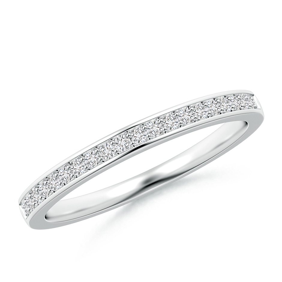 1.2mm HSI2 Pave Set Half Eternity Women's Diamond Wedding Ring in White Gold 