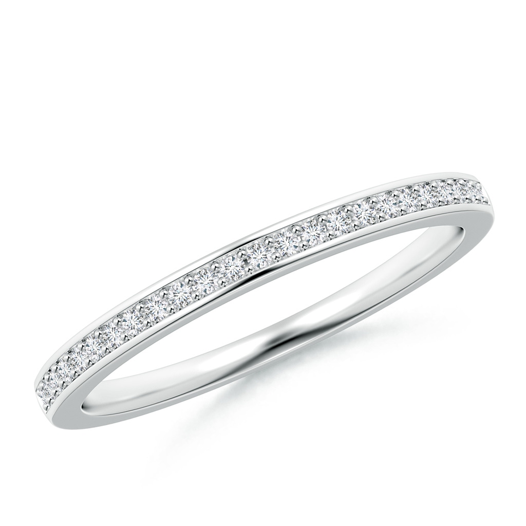 1mm GVS2 Pave Set Half Eternity Women's Diamond Wedding Ring in White Gold
