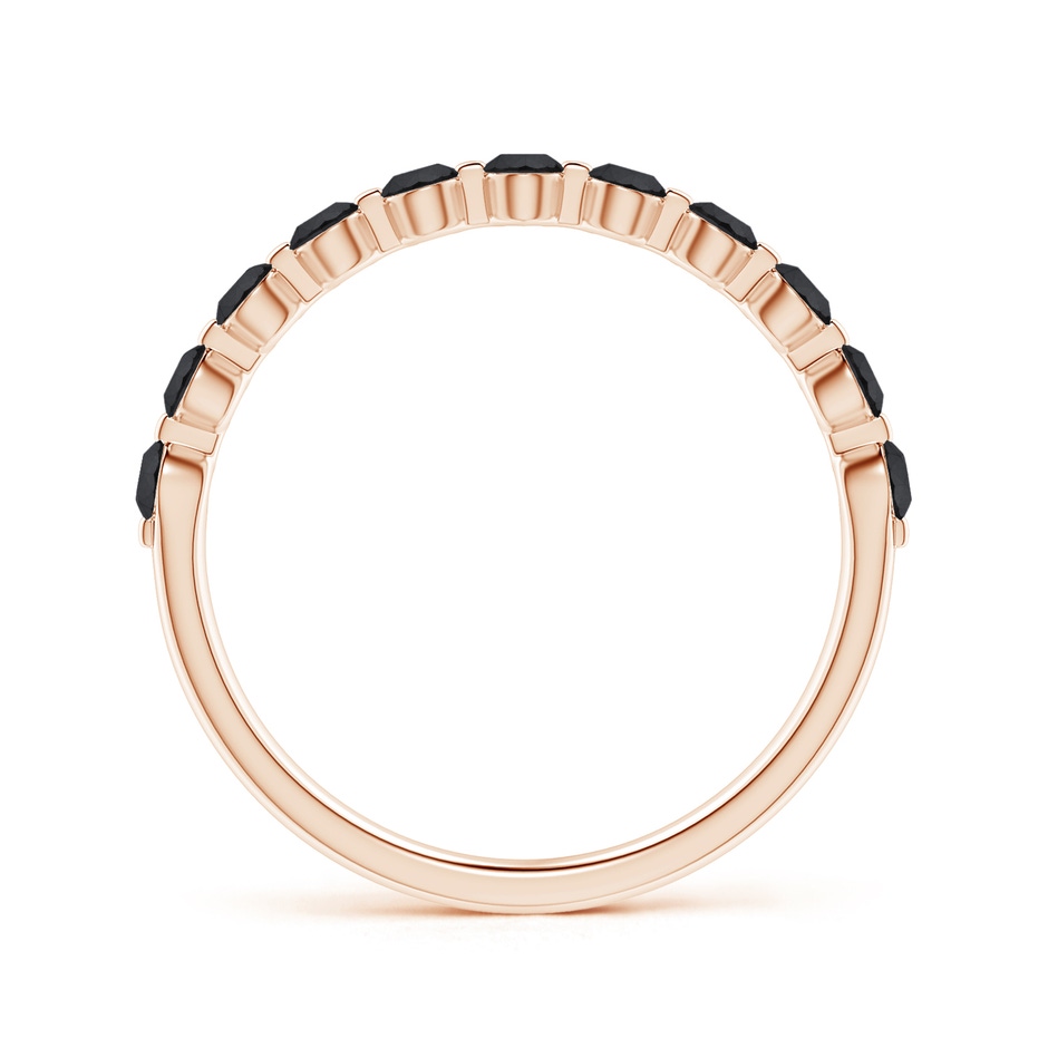 2.2mm AA Floating Enhanced Black Diamond Semi Eternity Wedding Ring for Her in Rose Gold side 199