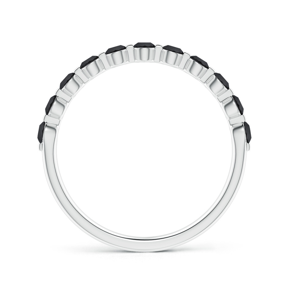 2.2mm AA Floating Enhanced Black Diamond Semi Eternity Wedding Ring for Her in White Gold side 199
