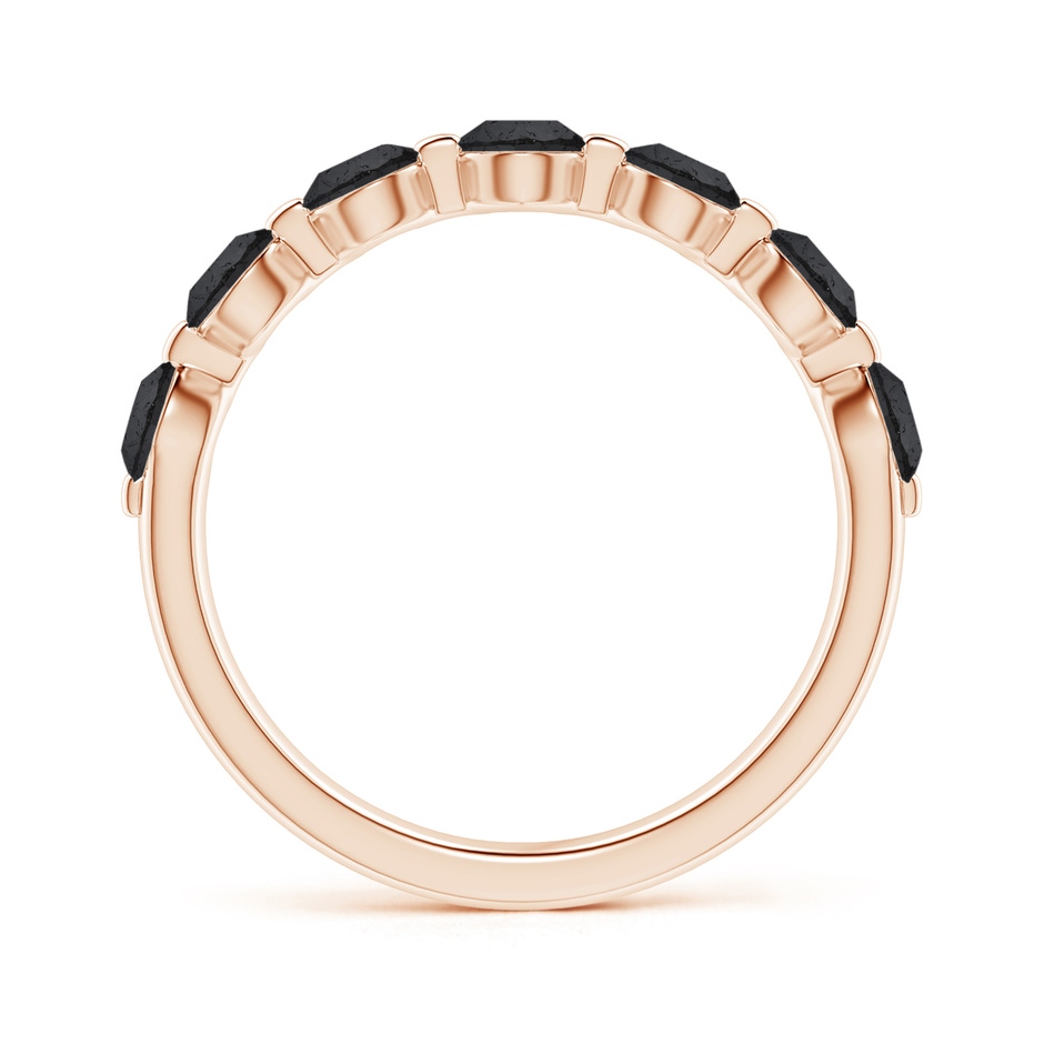 3.6mm A Floating Enhanced Black Diamond Semi Eternity Wedding Ring for Her in Rose Gold side 199