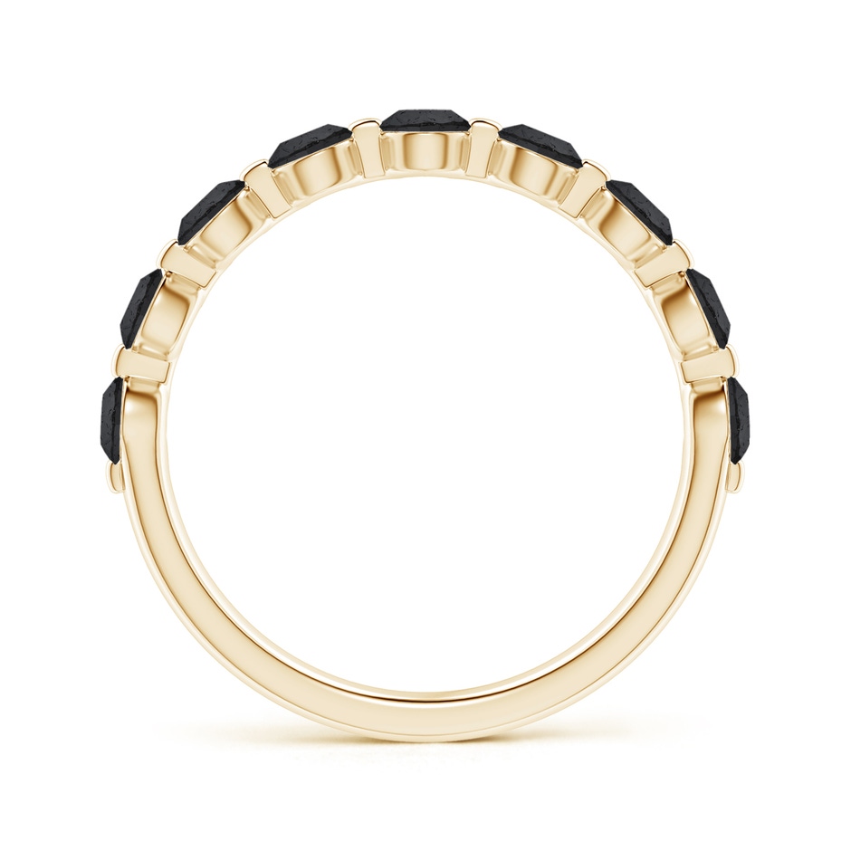 3mm A Floating Enhanced Black Diamond Semi Eternity Wedding Ring for Her in 18K Yellow Gold side 199