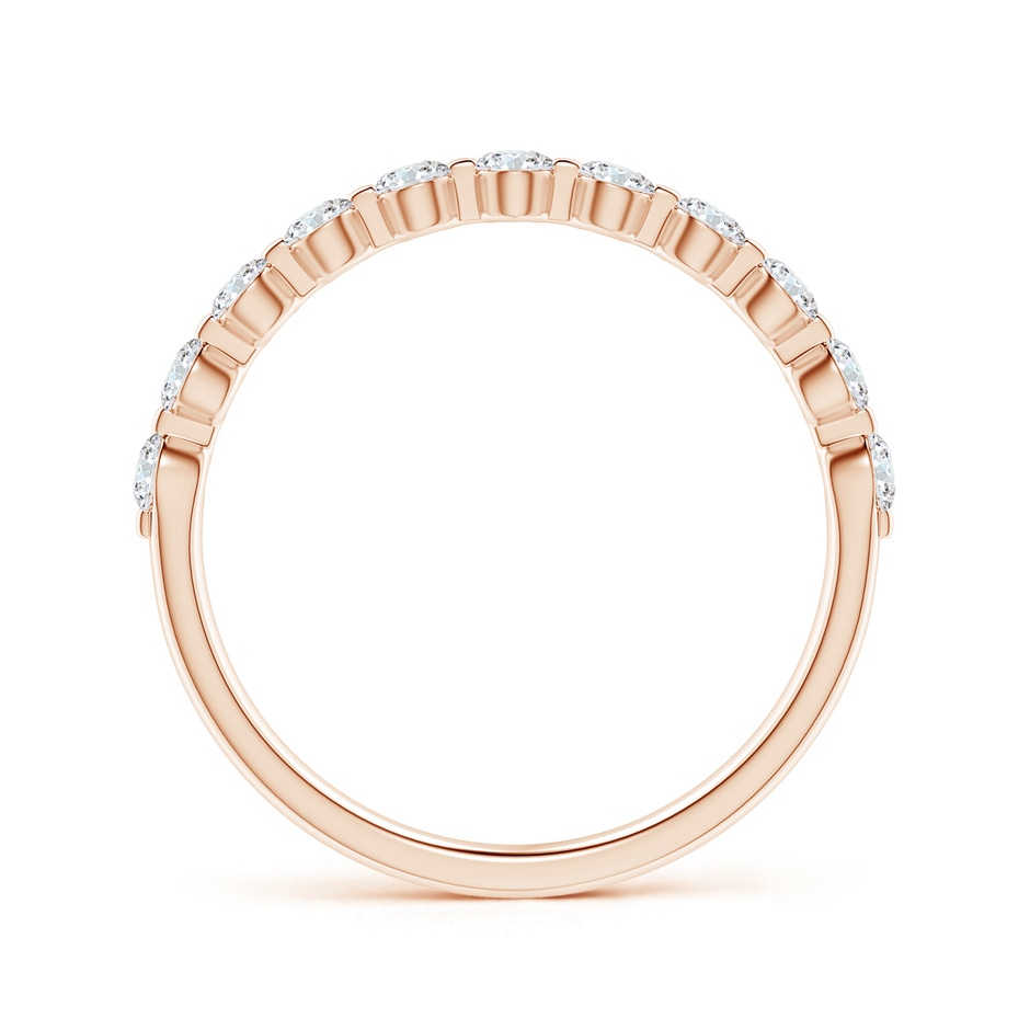 2.2mm GVS2 Floating Round Diamond Semi Eternity Wedding Ring for Her in Rose Gold side 199