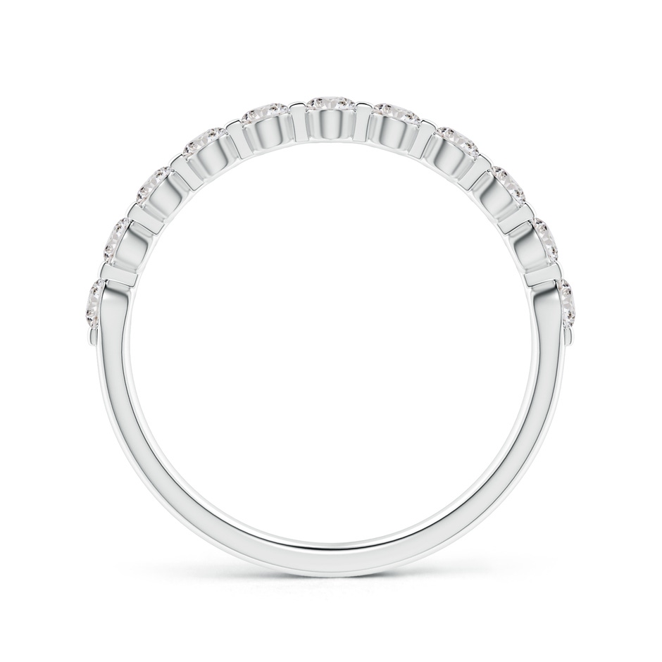 2.2mm IJI1I2 Floating Round Diamond Semi Eternity Wedding Ring for Her in P950 Platinum side 199