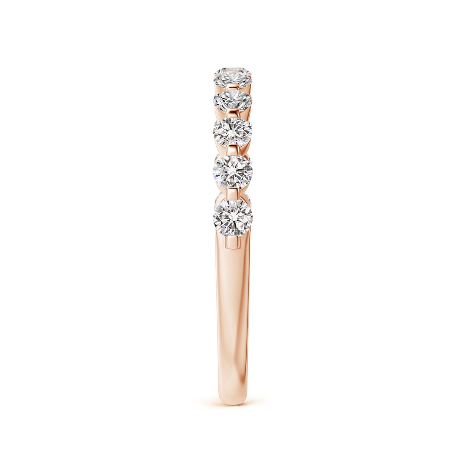2.2mm IJI1I2 Floating Round Diamond Semi Eternity Wedding Ring for Her in Rose Gold side 299