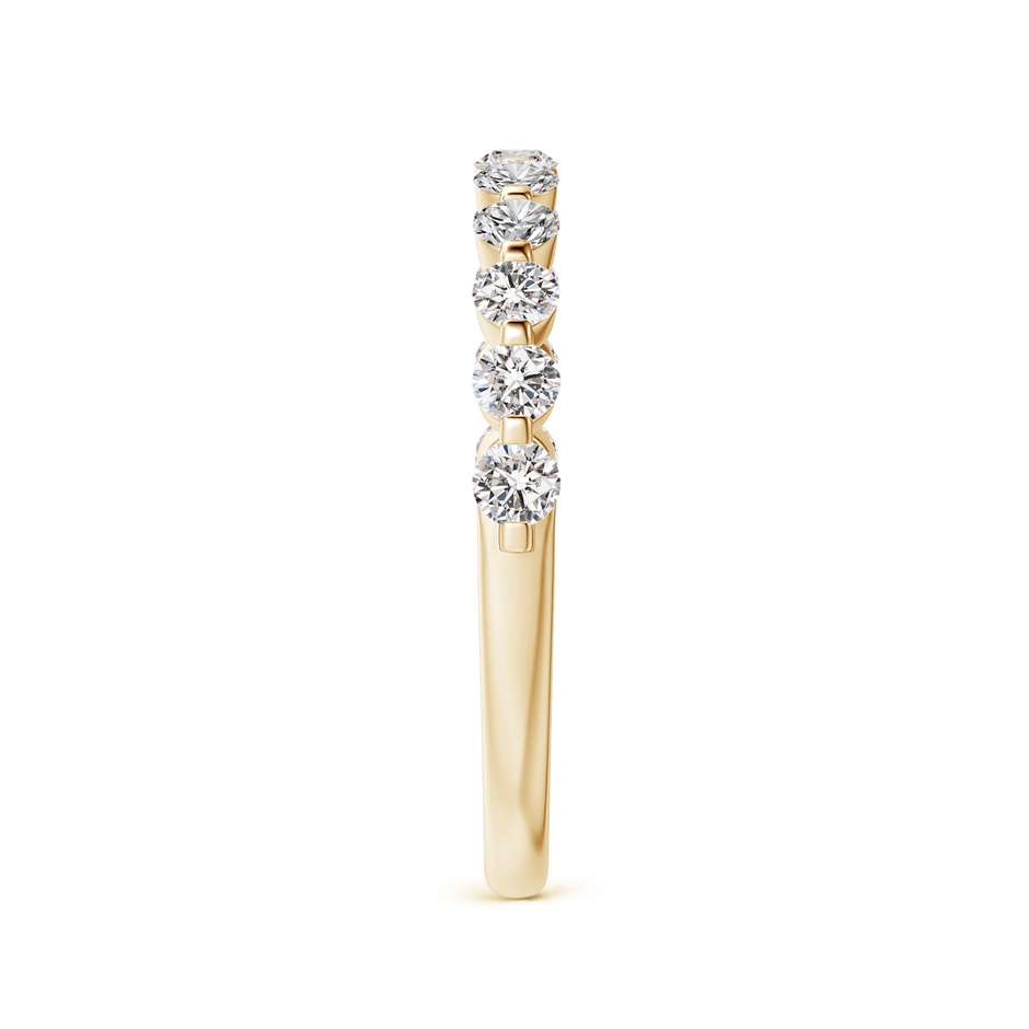 2.2mm IJI1I2 Floating Round Diamond Semi Eternity Wedding Ring for Her in Yellow Gold side 299