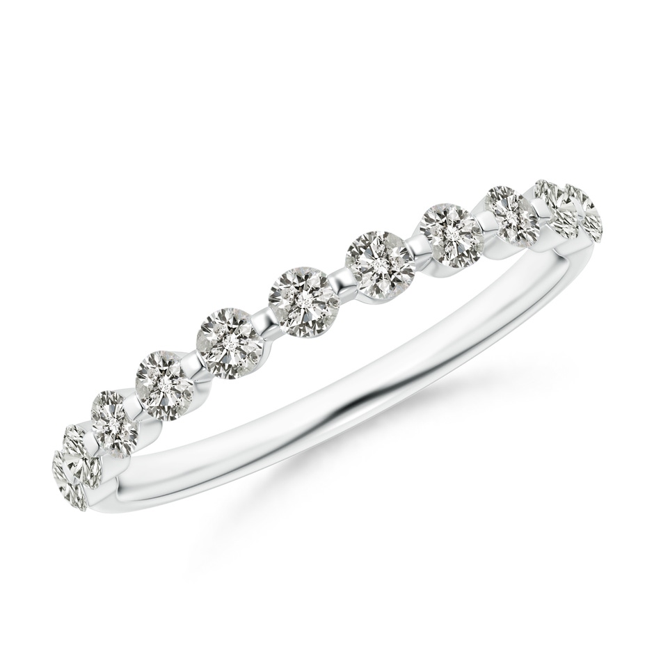 2.2mm KI3 Floating Round Diamond Semi Eternity Wedding Ring for Her in P950 Platinum 