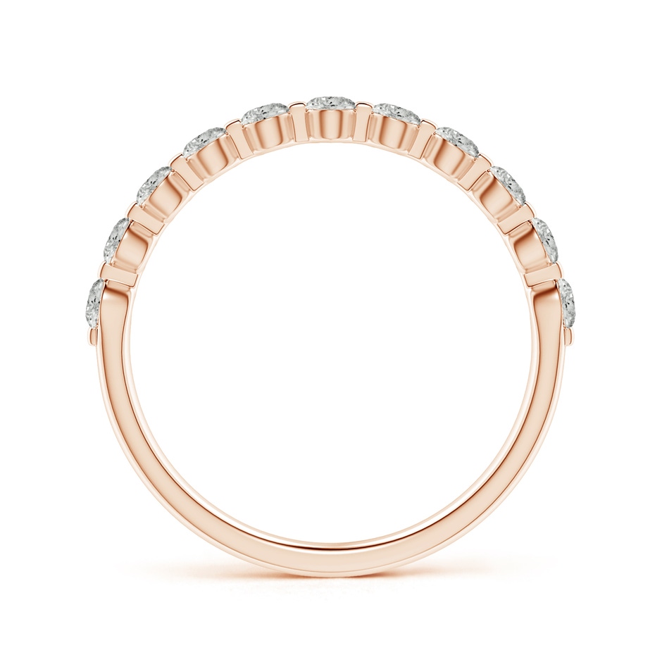 2.2mm KI3 Floating Round Diamond Semi Eternity Wedding Ring for Her in Rose Gold side 199