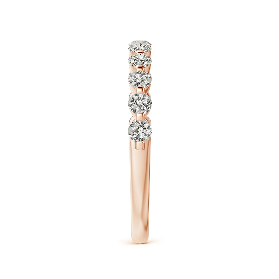 2.2mm KI3 Floating Round Diamond Semi Eternity Wedding Ring for Her in Rose Gold side 299