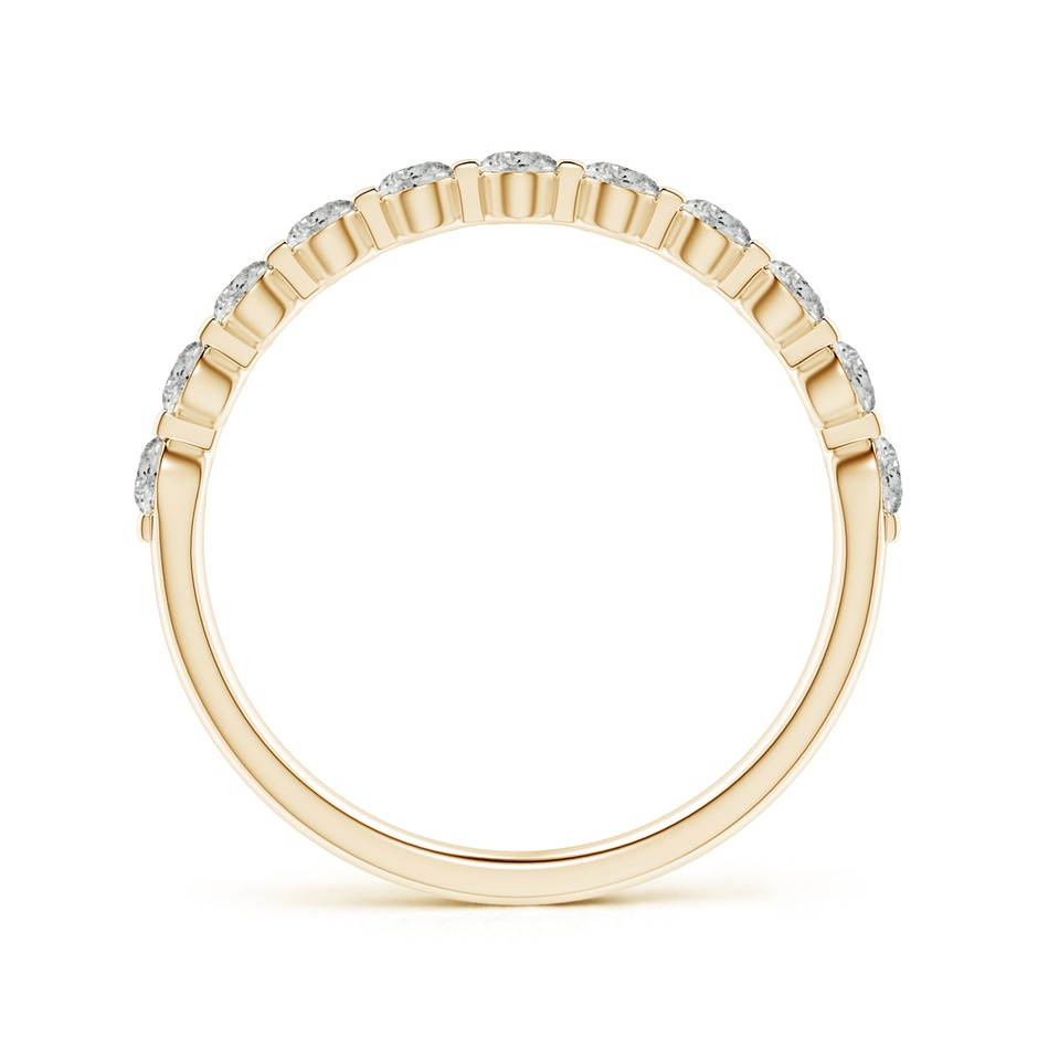 2.2mm KI3 Floating Round Diamond Semi Eternity Wedding Ring for Her in Yellow Gold side 199
