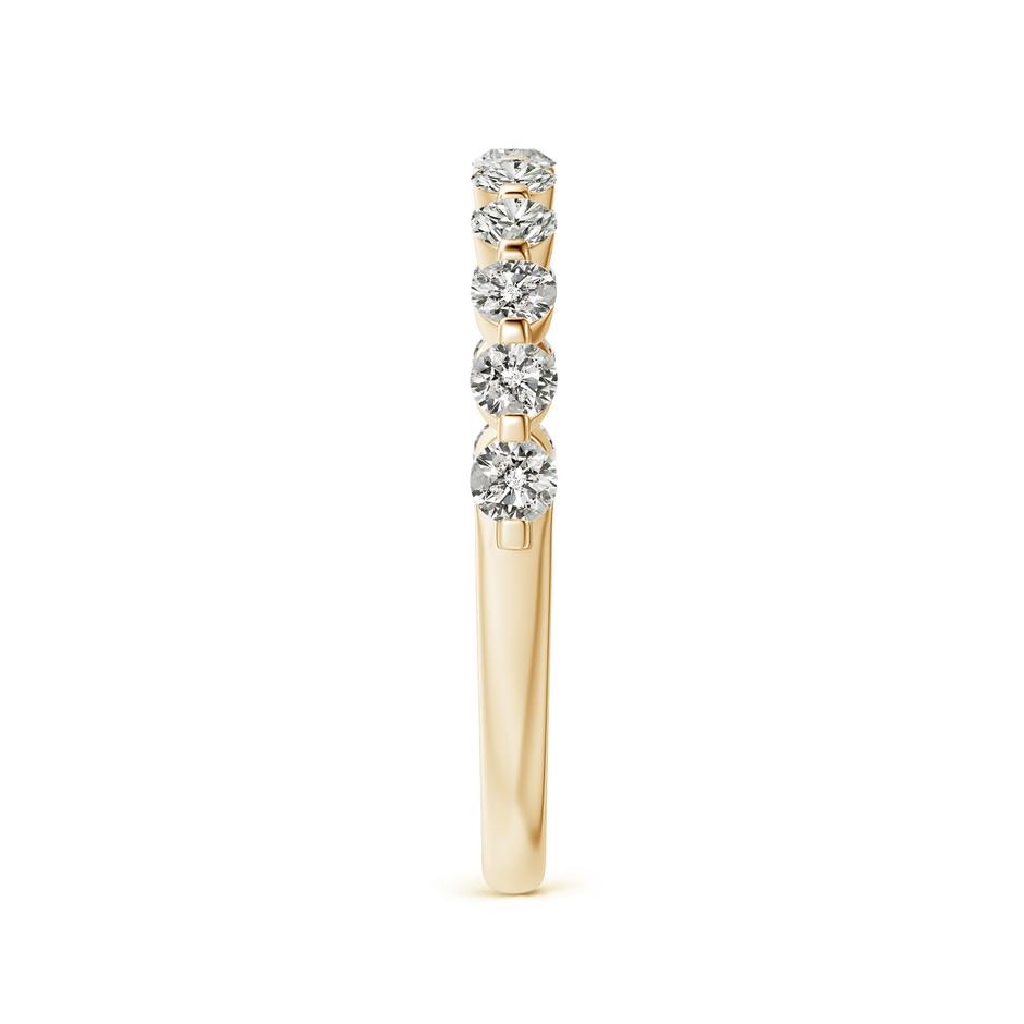 2.2mm KI3 Floating Round Diamond Semi Eternity Wedding Ring for Her in Yellow Gold side 299