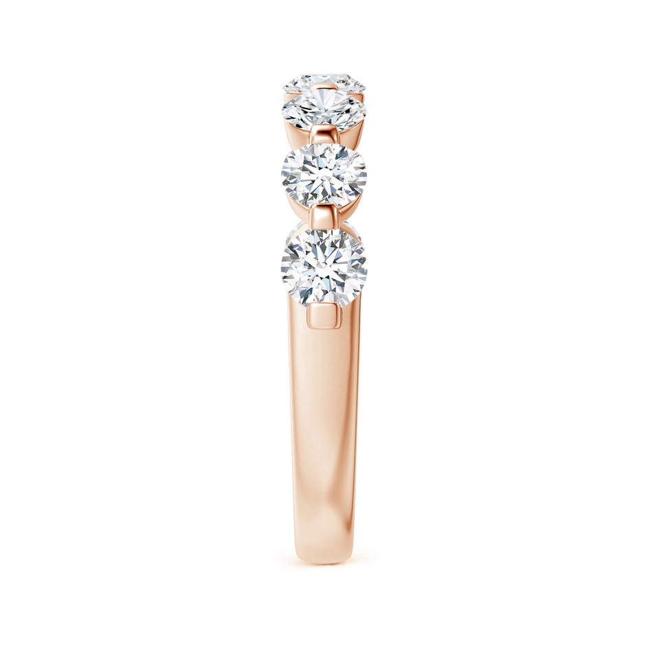 3.6mm GVS2 Floating Round Diamond Semi Eternity Wedding Ring for Her in 9K Rose Gold side 299
