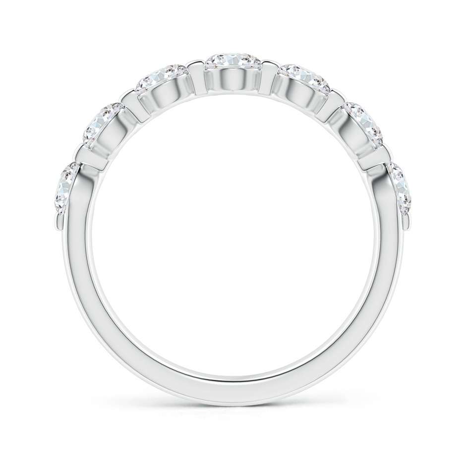 3.6mm GVS2 Floating Round Diamond Semi Eternity Wedding Ring for Her in P950 Platinum side 199