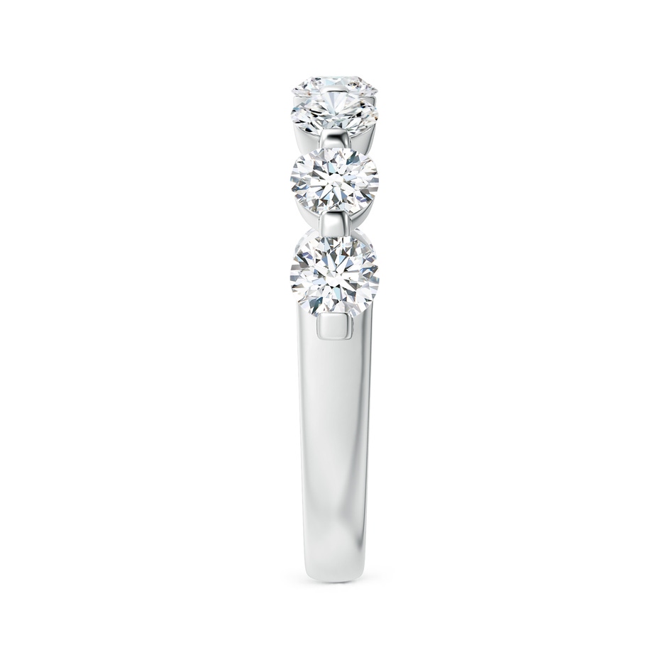 3.6mm GVS2 Floating Round Diamond Semi Eternity Wedding Ring for Her in P950 Platinum side 299