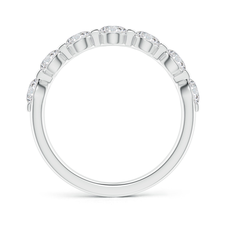 3.6mm HSI2 Floating Round Diamond Semi Eternity Wedding Ring for Her in P950 Platinum side 199