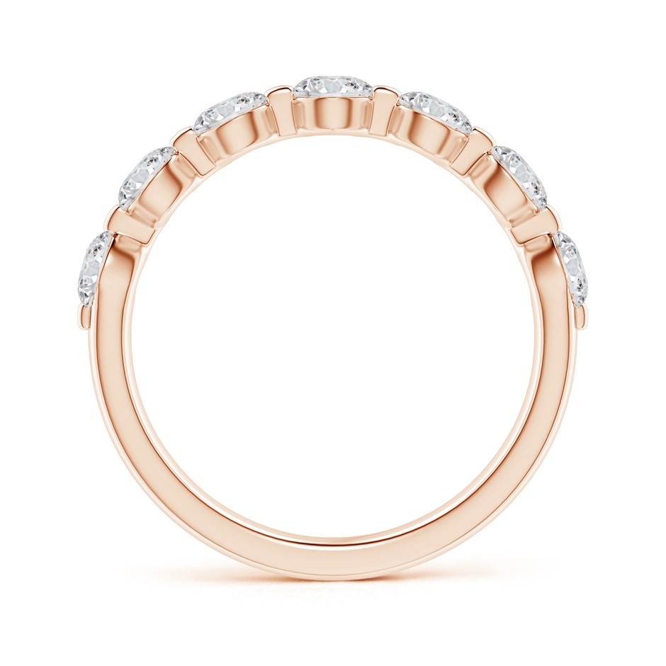 3.6mm HSI2 Floating Round Diamond Semi Eternity Wedding Ring for Her in Rose Gold side 199