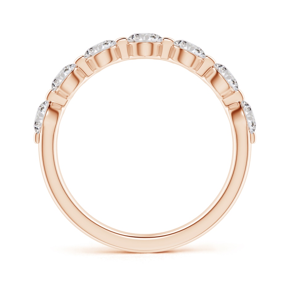 3.6mm IJI1I2 Floating Round Diamond Semi Eternity Wedding Ring for Her in Rose Gold side 199