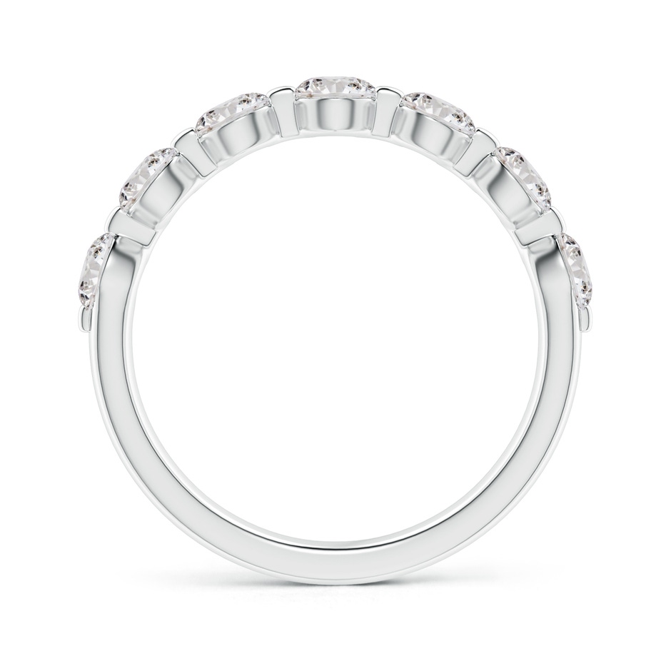 3.6mm IJI1I2 Floating Round Diamond Semi Eternity Wedding Ring for Her in White Gold side 199