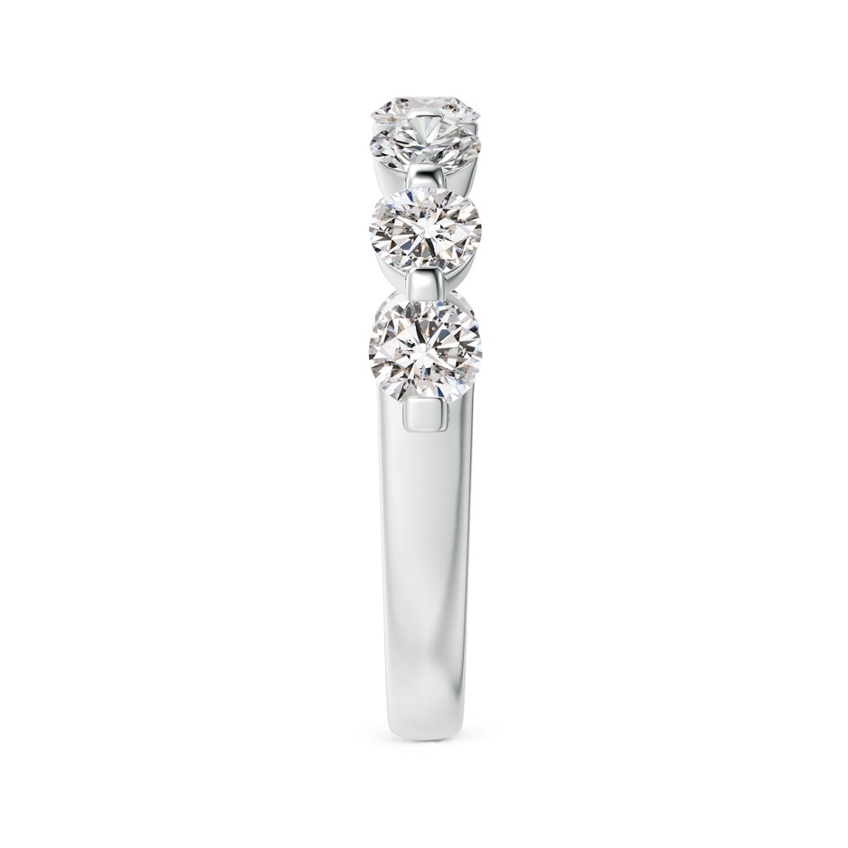 3.6mm IJI1I2 Floating Round Diamond Semi Eternity Wedding Ring for Her in White Gold side 299