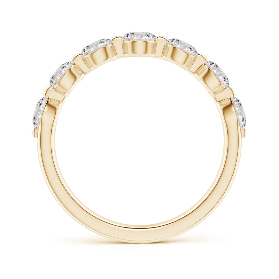 3.6mm IJI1I2 Floating Round Diamond Semi Eternity Wedding Ring for Her in Yellow Gold side 199