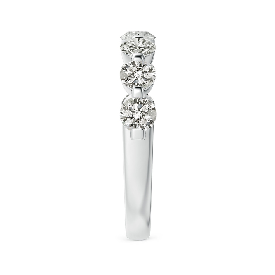 3.6mm KI3 Floating Round Diamond Semi Eternity Wedding Ring for Her in White Gold side 299
