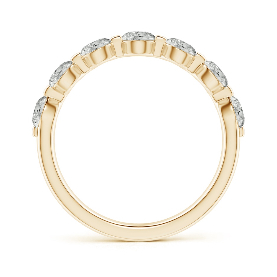 3.6mm KI3 Floating Round Diamond Semi Eternity Wedding Ring for Her in Yellow Gold side 199