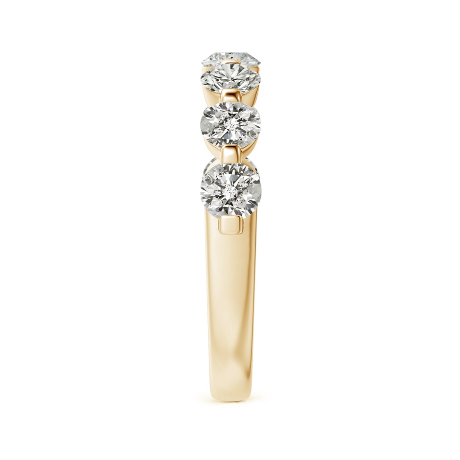 3.6mm KI3 Floating Round Diamond Semi Eternity Wedding Ring for Her in Yellow Gold side 299