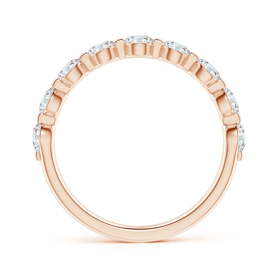 3mm GVS2 Floating Round Diamond Semi Eternity Wedding Ring for Her in 9K Rose Gold side 199