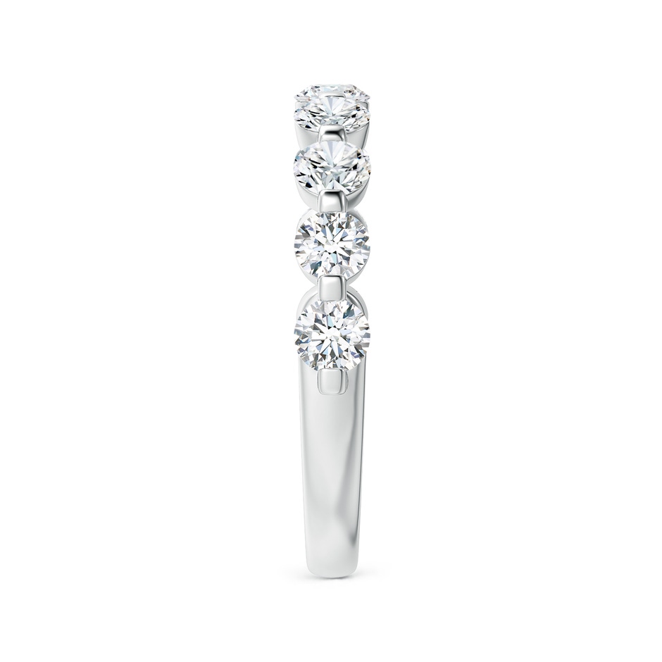 3mm GVS2 Floating Round Diamond Semi Eternity Wedding Ring for Her in White Gold side 299