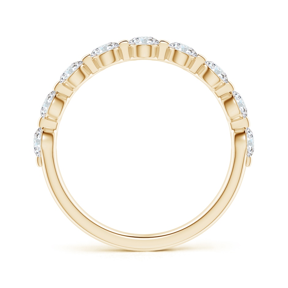 3mm GVS2 Floating Round Diamond Semi Eternity Wedding Ring for Her in Yellow Gold side 199