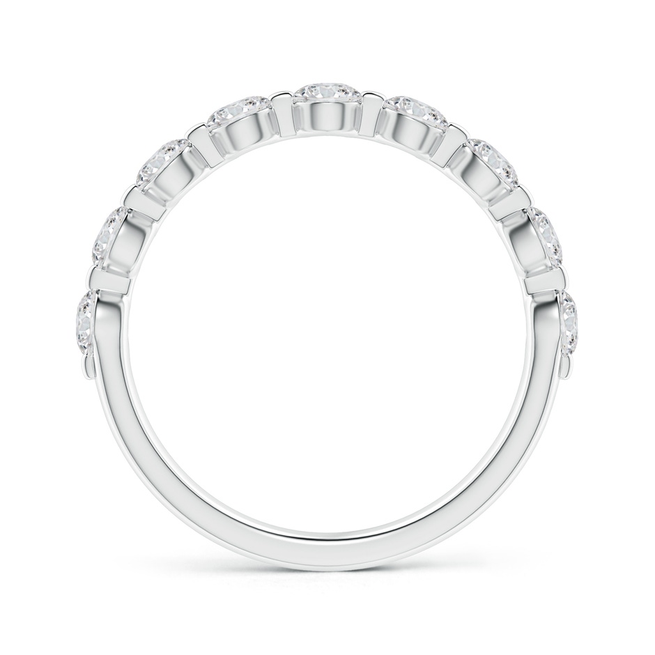 3mm HSI2 Floating Round Diamond Semi Eternity Wedding Ring for Her in P950 Platinum side 199
