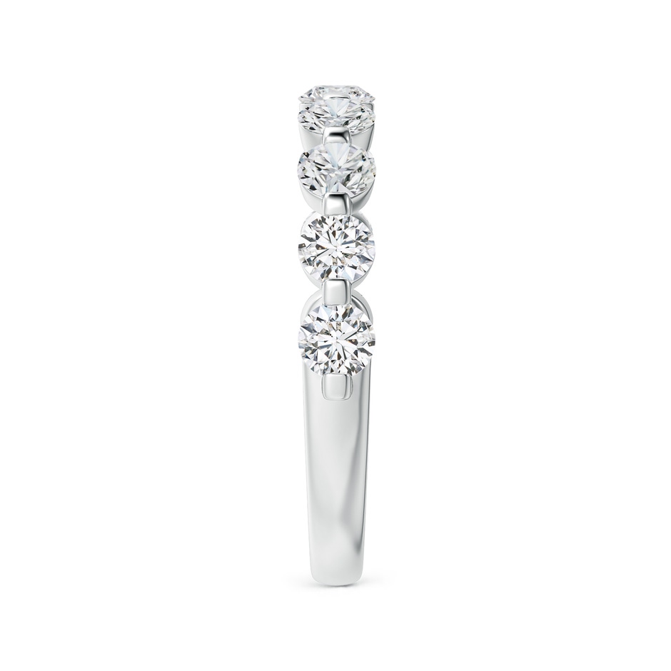 3mm HSI2 Floating Round Diamond Semi Eternity Wedding Ring for Her in P950 Platinum side 299