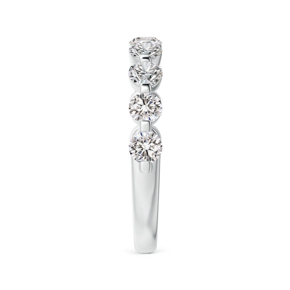 3mm IJI1I2 Floating Round Diamond Semi Eternity Wedding Ring for Her in White Gold side 299