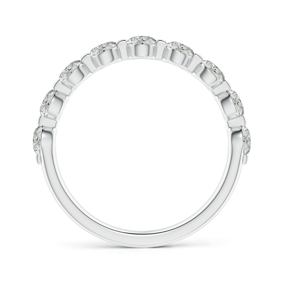 3mm KI3 Floating Round Diamond Semi Eternity Wedding Ring for Her in P950 Platinum side 199