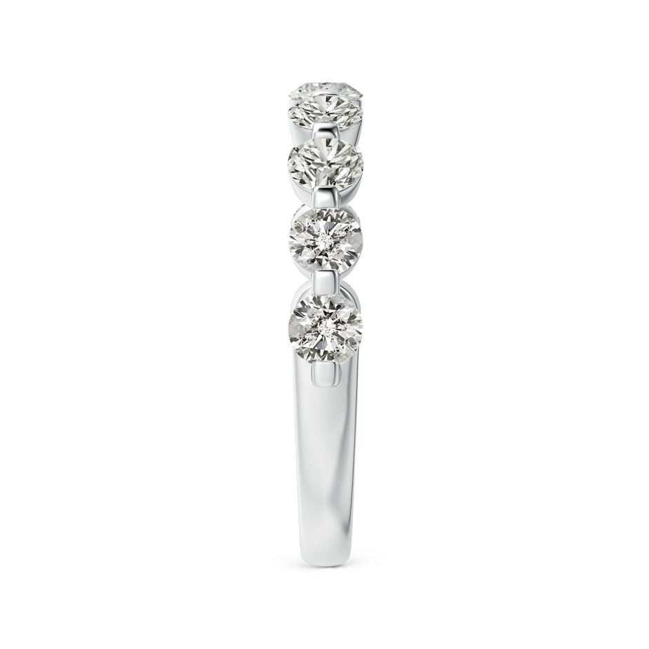 3mm KI3 Floating Round Diamond Semi Eternity Wedding Ring for Her in P950 Platinum side 299