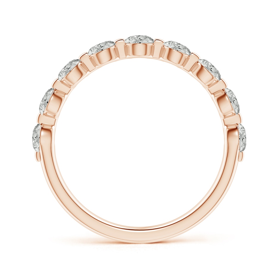 3mm KI3 Floating Round Diamond Semi Eternity Wedding Ring for Her in Rose Gold side 199