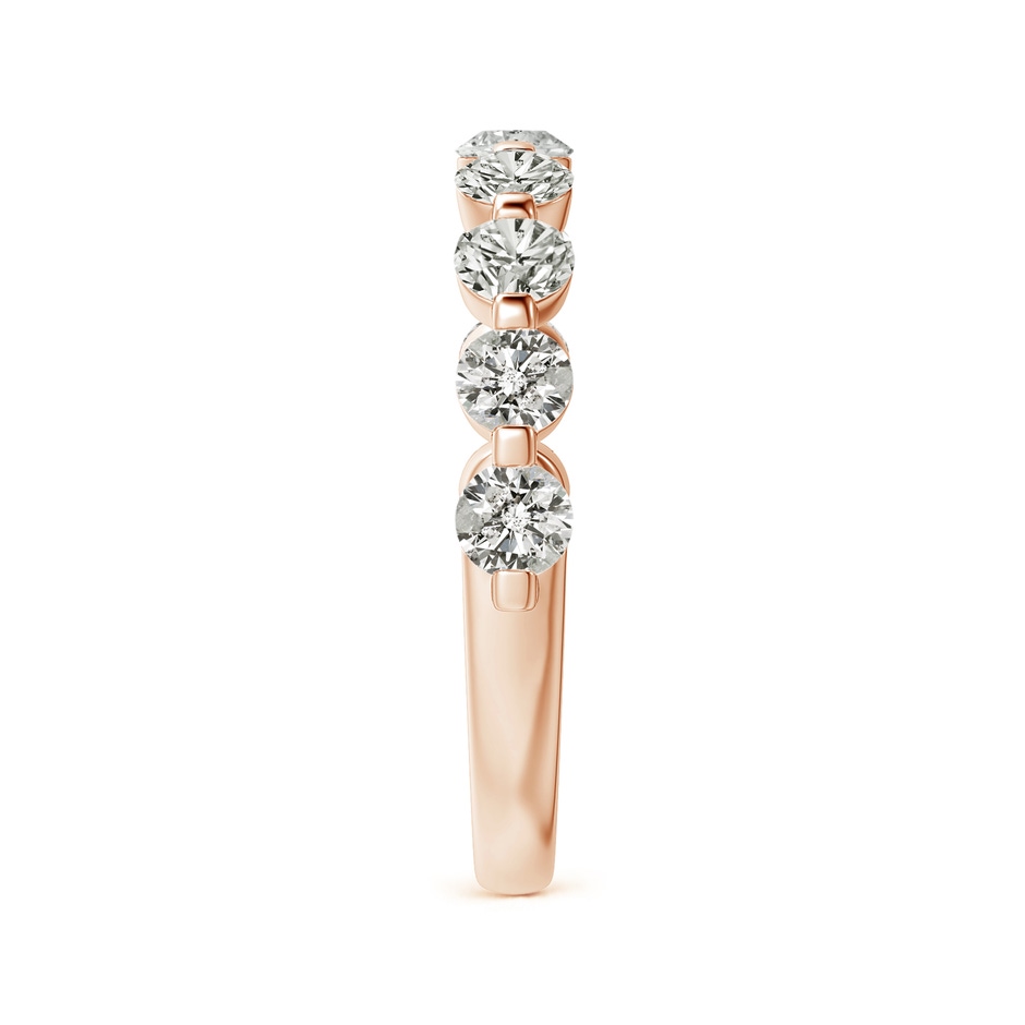 3mm KI3 Floating Round Diamond Semi Eternity Wedding Ring for Her in Rose Gold side 299