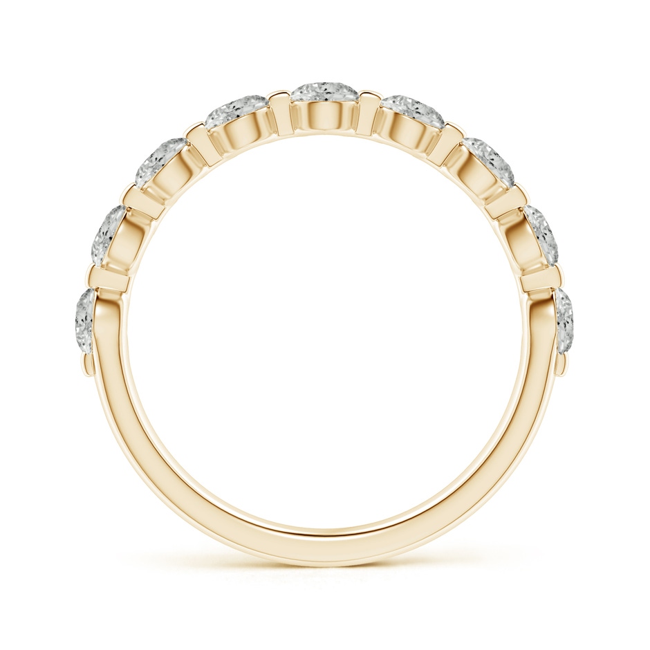 3mm KI3 Floating Round Diamond Semi Eternity Wedding Ring for Her in Yellow Gold side 199