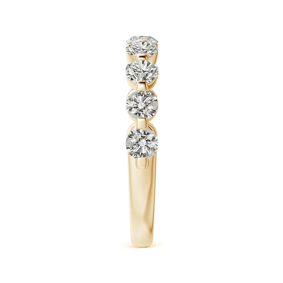 3mm KI3 Floating Round Diamond Semi Eternity Wedding Ring for Her in Yellow Gold side 299