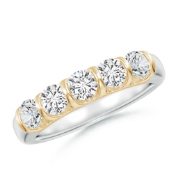 Stackables Two Tone Gold Diamond Rings
