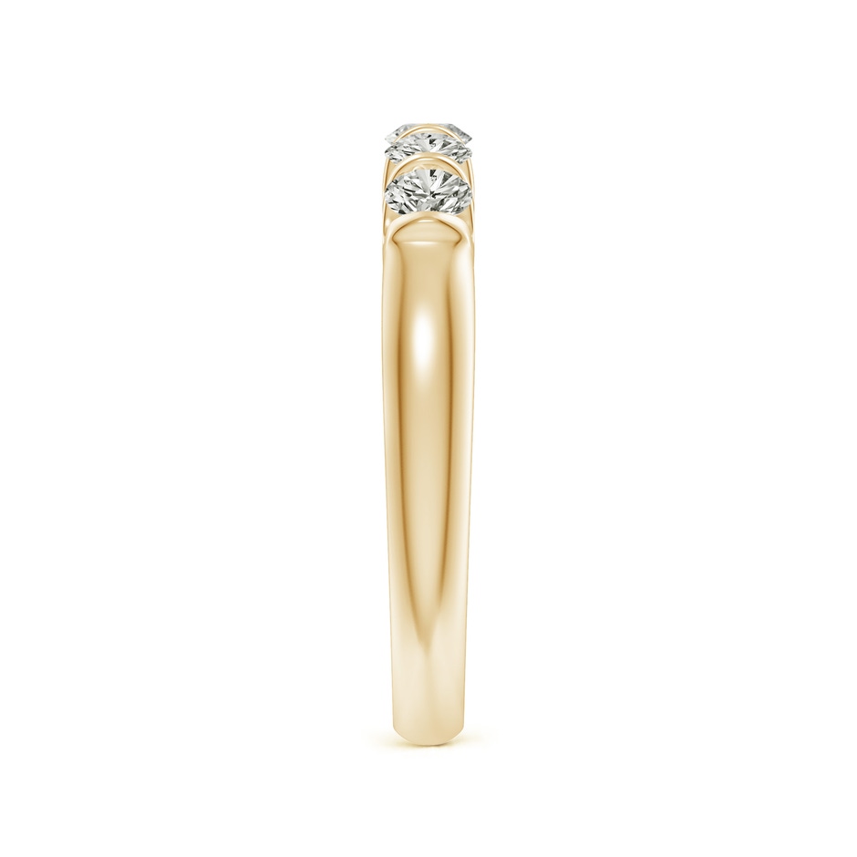 3mm KI3 Bar Set Five Stone Round Diamond Wedding Ring for Her in Yellow Gold side 299