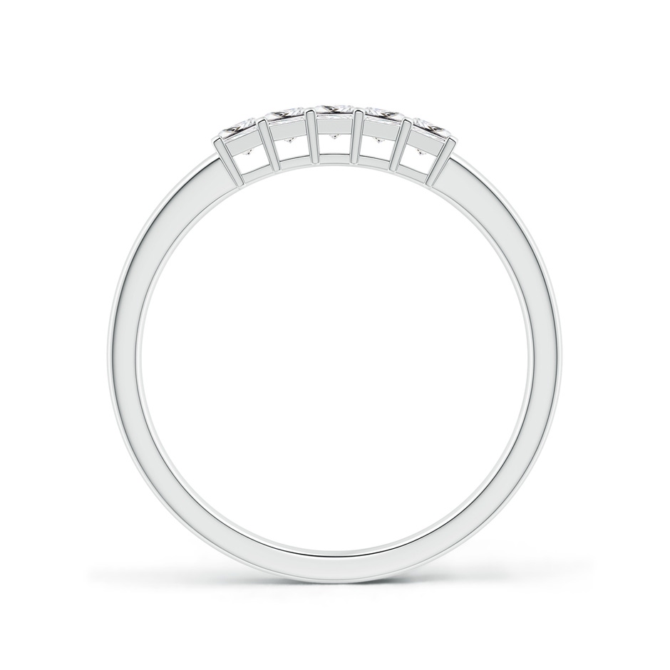 2.1mm HSI2 Classic Five Stone Princess Diamond Wedding Ring for Her in 18K White Gold side 199