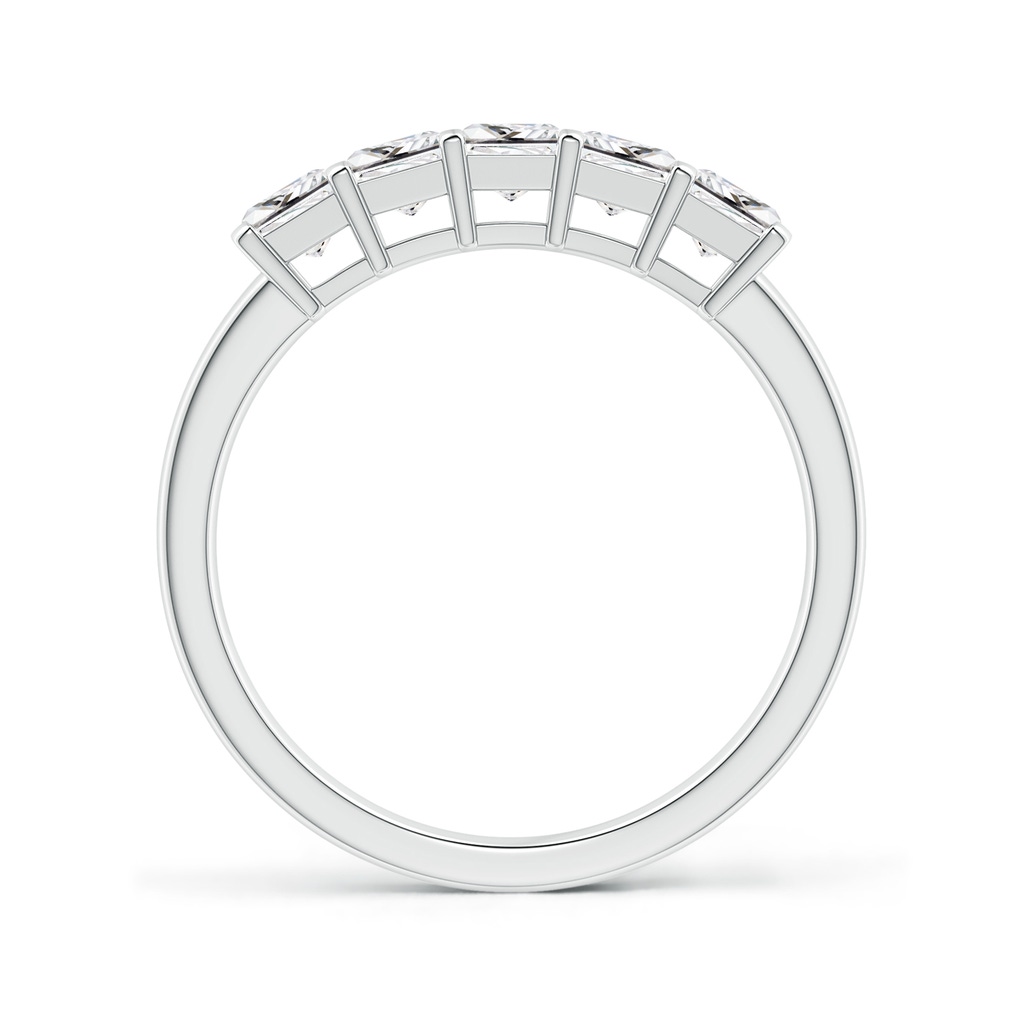 3.2mm HSI2 Classic Five Stone Princess Diamond Wedding Ring for Her in White Gold - side 199