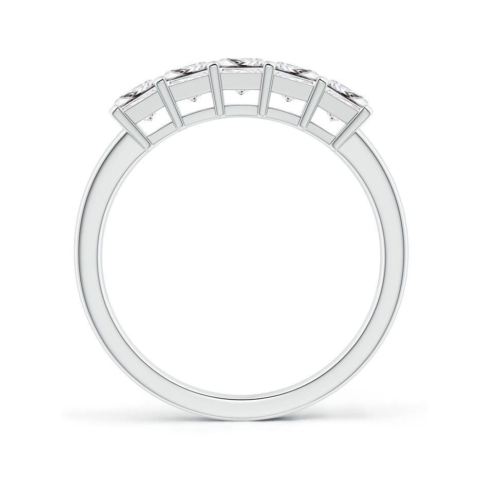 3.2mm HSI2 Classic Five Stone Princess Diamond Wedding Ring for Her in White Gold side 199